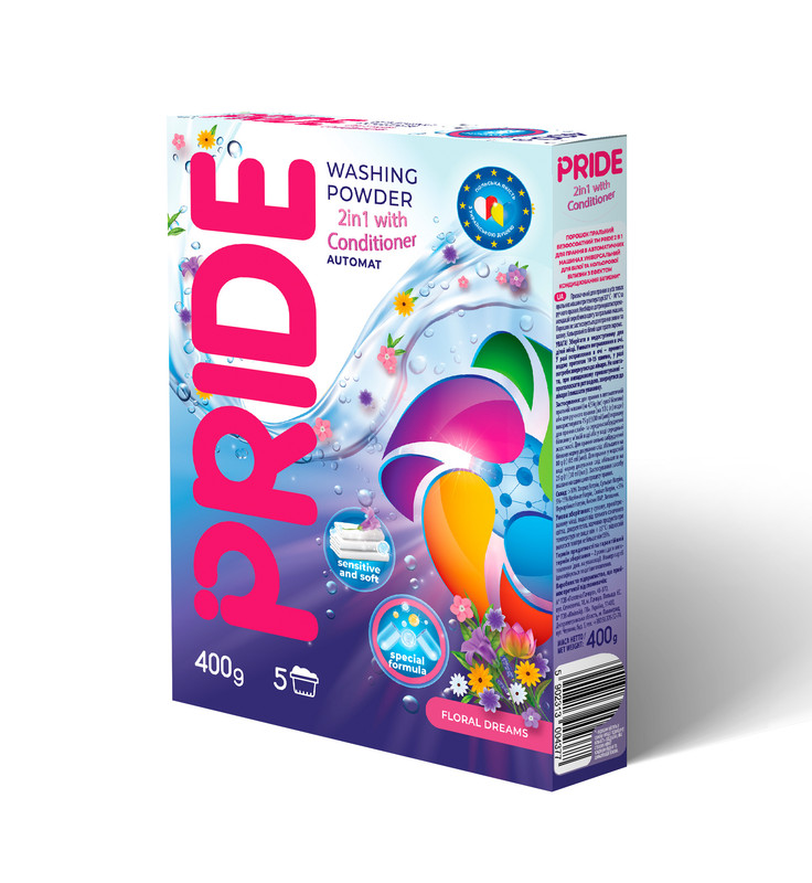 Порошок для прання PRIDE 2 в 1 0,4 кг.